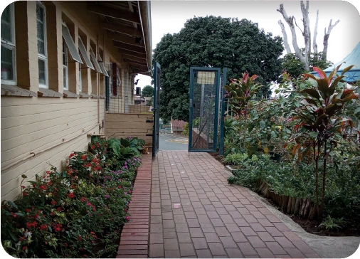 The garden walkway